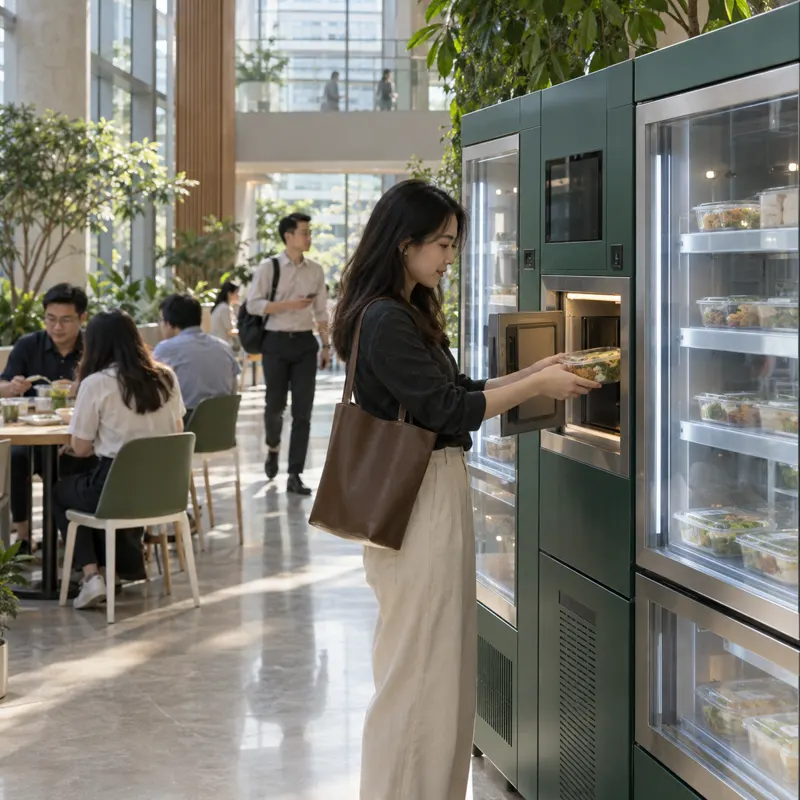 科技园区智能餐饮场景示意